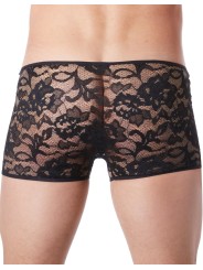 Grossiste lingerie homme : boxer noir dentelle