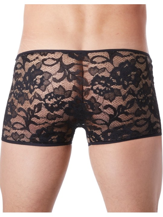 Grossiste lingerie homme : boxer noir dentelle