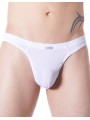 Grossiste lingerie homme : string blanc extensible