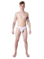 Grossiste lingerie homme : string blanc extensible