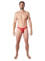 Fournisseur lingerie homme : string rouge avec résille