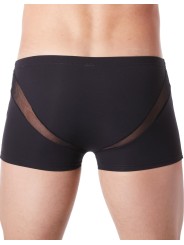 Grossiste lingerie homme : boxer noir avec bandes résille