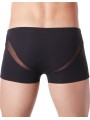 Grossiste lingerie homme : boxer noir avec bandes résille