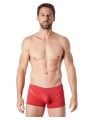 Fournisseur lingerie homme : boxer rouge avec bandes résille