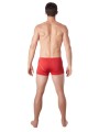 Fournisseur lingerie homme : boxer rouge avec bandes résille