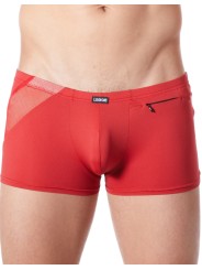 Fournisseur sous vêtement homme : boxer rouge bandes résille