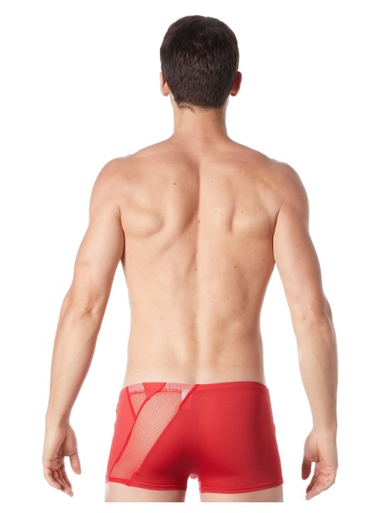 Fournisseur sous vêtement homme : boxer rouge bandes résille