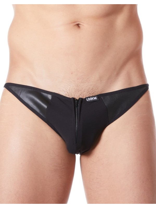 Grossiste Look Me dropshipping : slip brief noir fermeture éclair