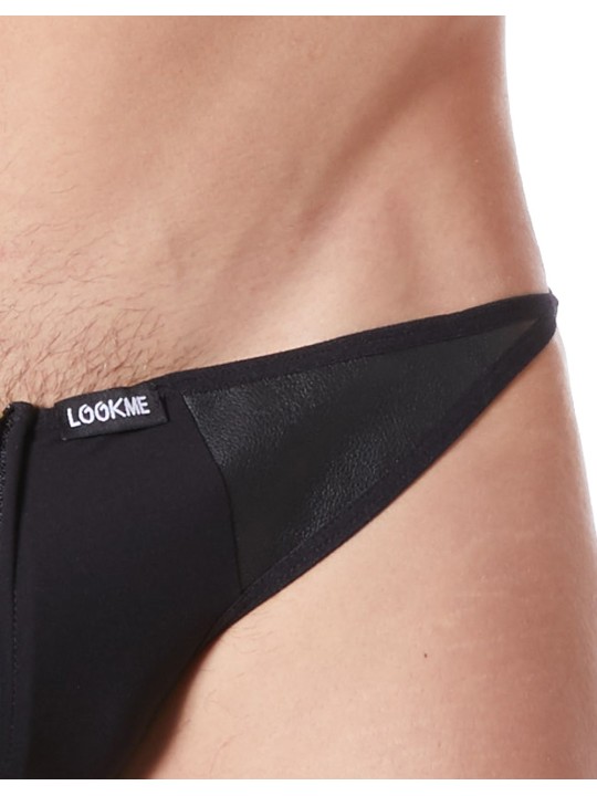 Grossiste Look Me dropshipping : slip brief noir fermeture éclair