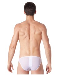 Grossiste Look Me dropshipping : slip brief blanc fermeture éclair