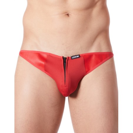 Fournisseur Look Me dropshipping : slip brief rouge fermeture éclair