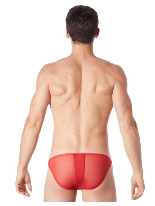 Fournisseur Look Me dropshipping : slip brief rouge fermeture éclair