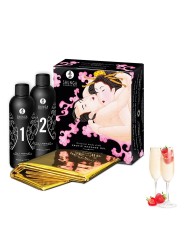 Grossiste Shunga : massage oriental vin pétillant fraise