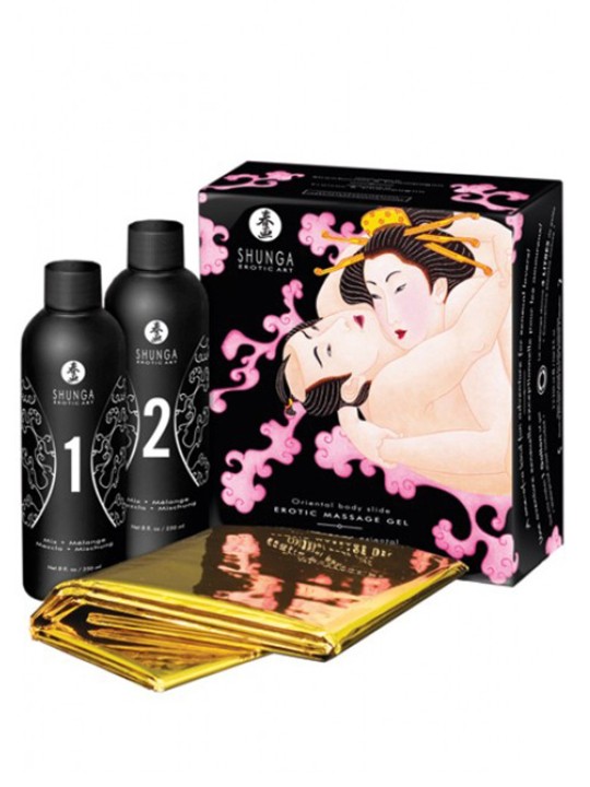 Grossiste Shunga : massage oriental vin pétillant fraise