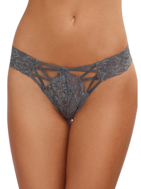 Grossiste Dreamgirl : Tanga sexy gris