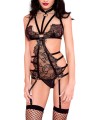 Grossiste lingerie sexy : bodys fétichiste noir