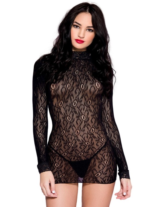 Fournisseur lingerie sexy : robe libertine manches longues