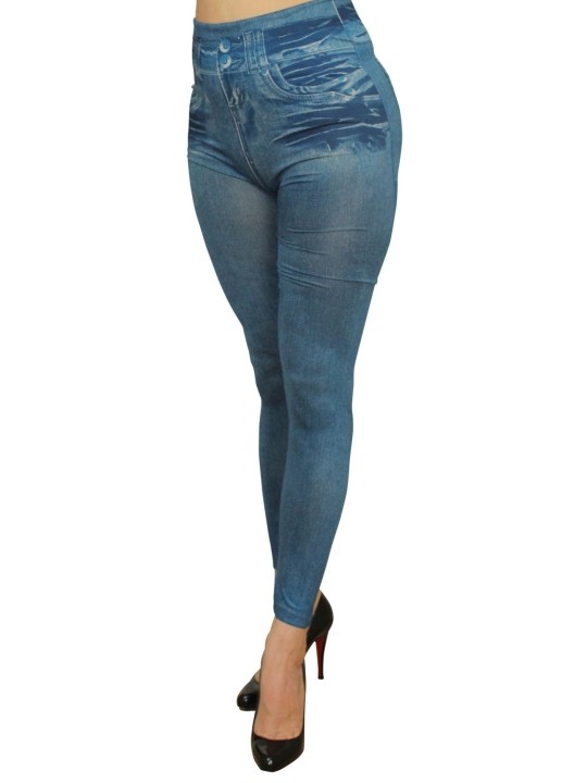 Fournisseur dropshipping  : legging bleu style jean usé