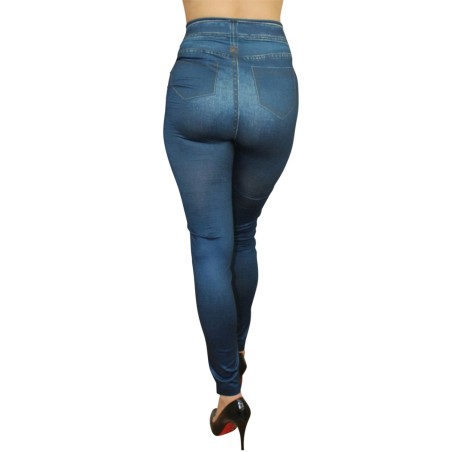 Grossiste dropshipping mode : legging bleu façon jean neuf