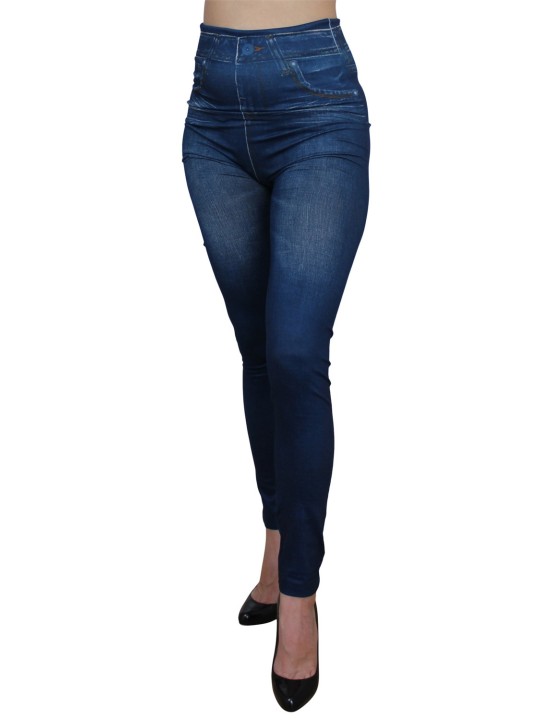 Grossiste dropshipping mode : legging bleu façon jean neuf