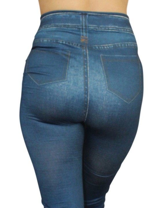 Grossiste dropshipping mode : legging bleu façon jean neuf