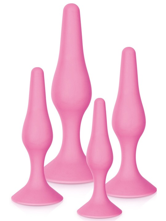 Fournisseur sextoys : coffret de 4 plugs anal roses