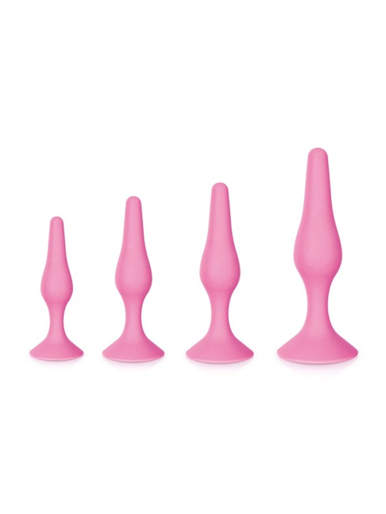 Fournisseur sextoys : coffret de 4 plugs anal roses