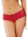 Fournisseur lingerie shorty rouge ouvert en dentelle