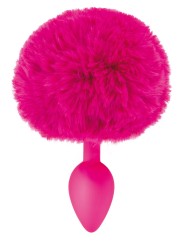 Grossiste sextoys : plug fuschia pompon