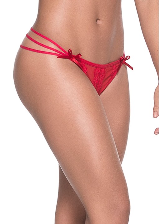 Grossiste string rouge Mapalé triple lanières