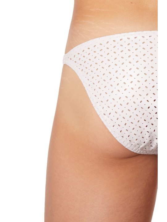 Grossiste lingerie Look Me : slip blanc simili cuir