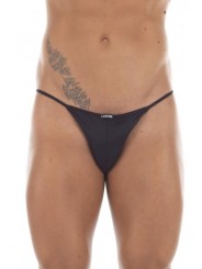 Grossiste lingerie masculine : string noir stiné et résille