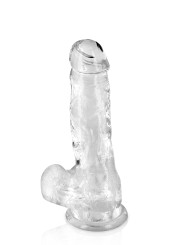 Grossiste sextoys : gode jelly transparent 17.5cm