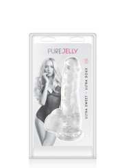 Grossiste sextoys : gode jelly transparent 17.5cm