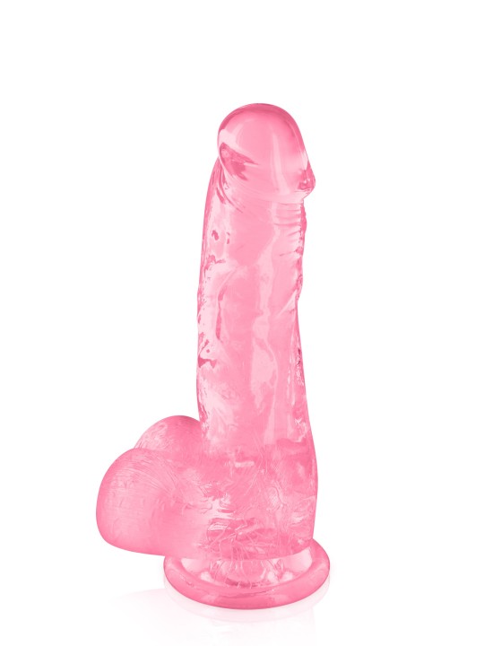 Grossiste sextoys : gode jelly rose 17.5cm