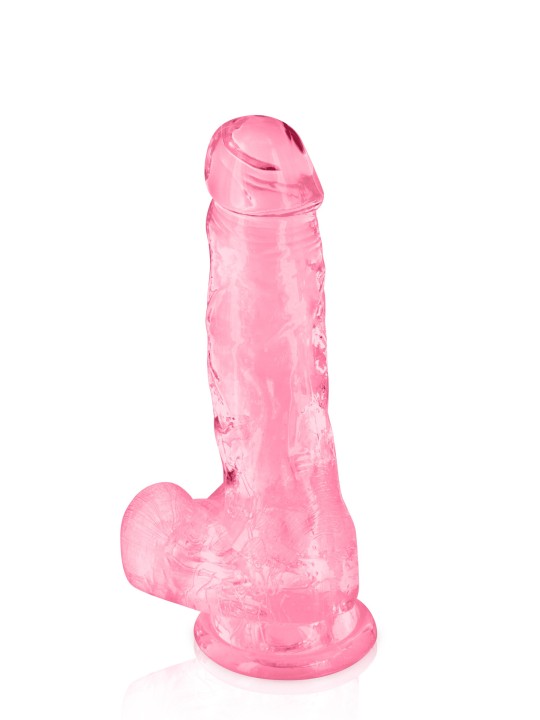 Grossiste sextoys : gode jelly rose 17.5cm