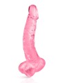 Grossiste sextoys : gode courbe jelly rose 22cm