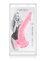 Grossiste sextoys : gode courbe jelly rose 22cm