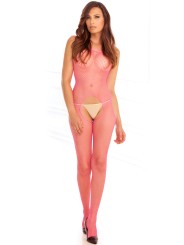 Grossiste lingerie dropshipping : Combinaison bodystocking rose filet