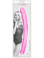 Grossiste sextoys dropshipping : double dong rose jelly 34cm