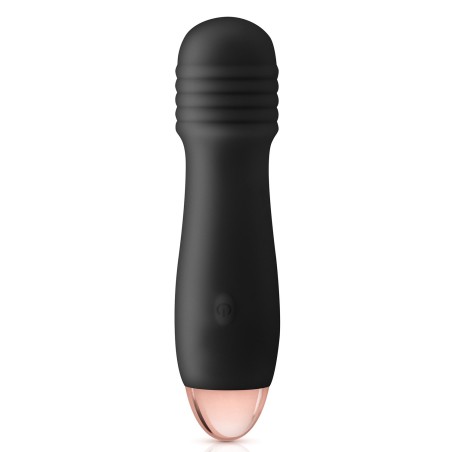 Grossiste sextoys dropshipping : vibromasseur noir USB tête striée