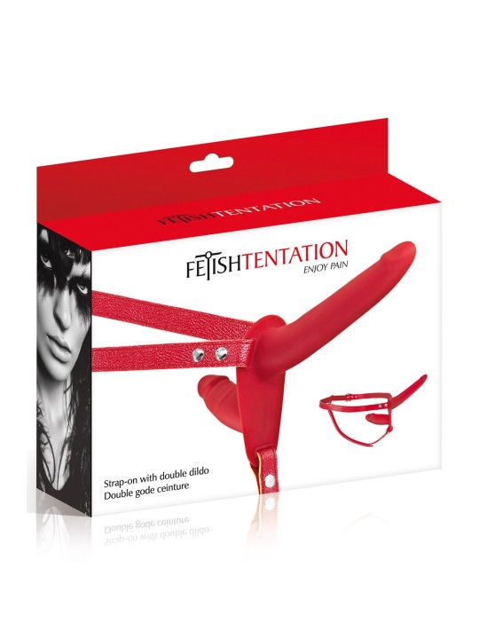 Fournisseur dropshipping double gode ceinture rouge