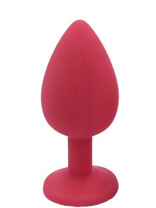 Grossiste dropshipping de plug medium rouge avec bijou cristal