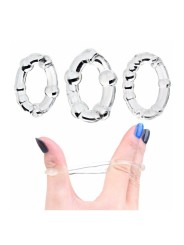 Fournisseur sextoys Dropshipping : 3 cockrings extensibles transparents