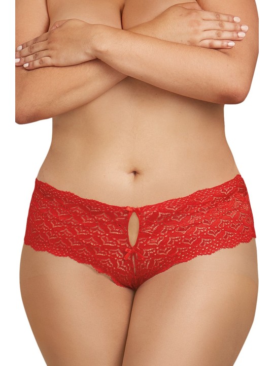 Grossiste en dropshipping shorty grande taille en dentelle rouge