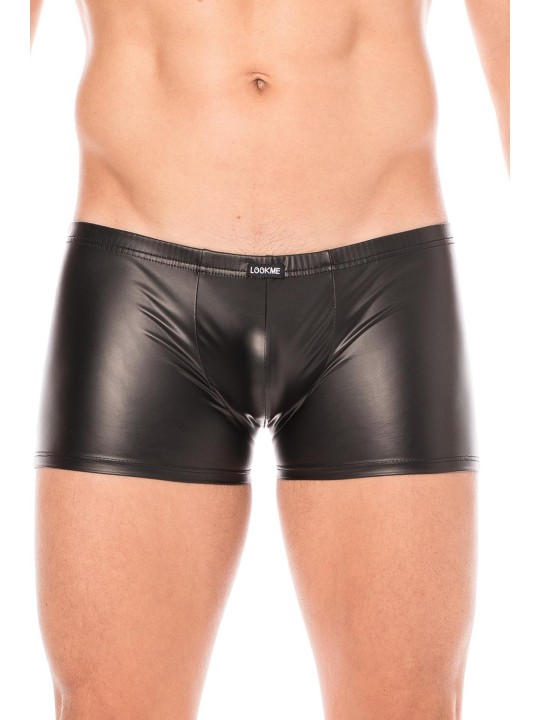 Fournisseur dropshipping boxer noir en simili cuir dans un tissu souple et confortable