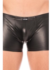 Fournisseur dropshipping boxer noir en simili cuir dans un tissu souple et confortable