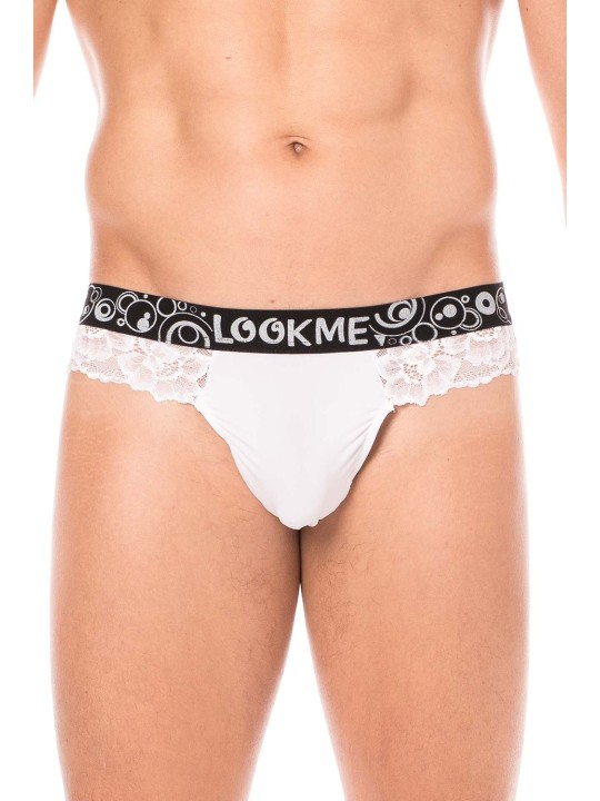 Fournisseur dropshipping string blanc en  dentelle douce et délicate pour homme