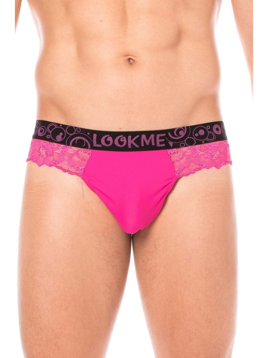 Fournisseur dropshipping string magenta dentelle douce et délicate pour homme