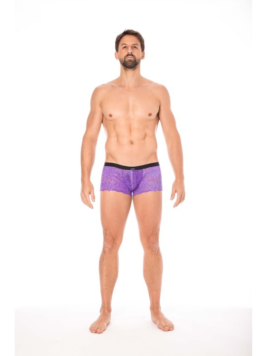 Grossiste dropshipping Mini-Pants violet homme en dentelle ou ouvert sur l'arrière